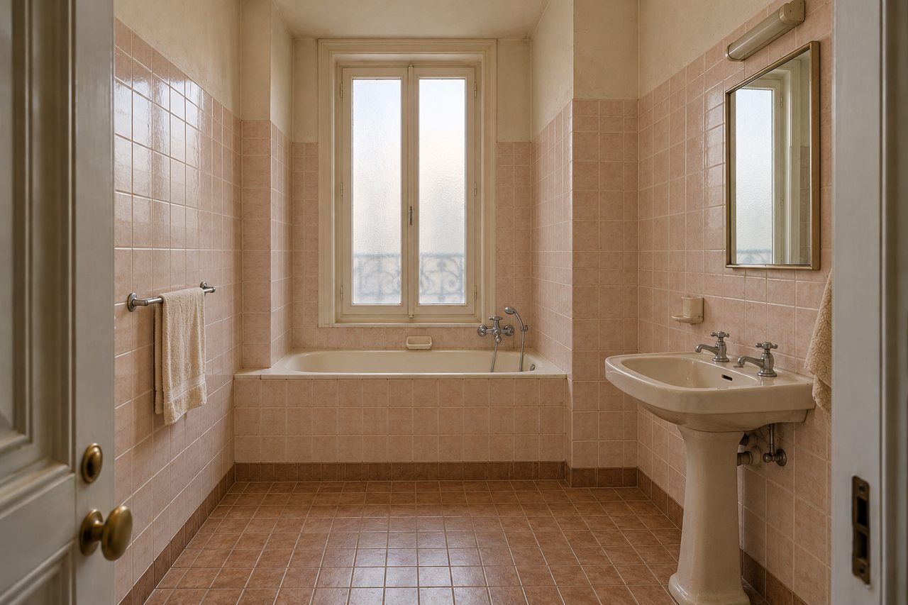 Vue avant rénovation illustrative : Salle de bain