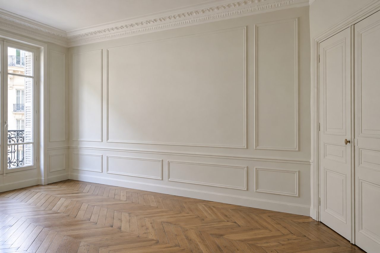 Exemple illustratif : peinture et finitions dans un logement parisien