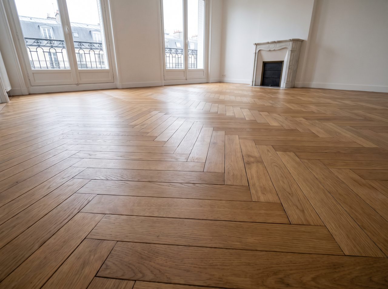 Exemple illustratif : parquet et sols dans un logement parisien