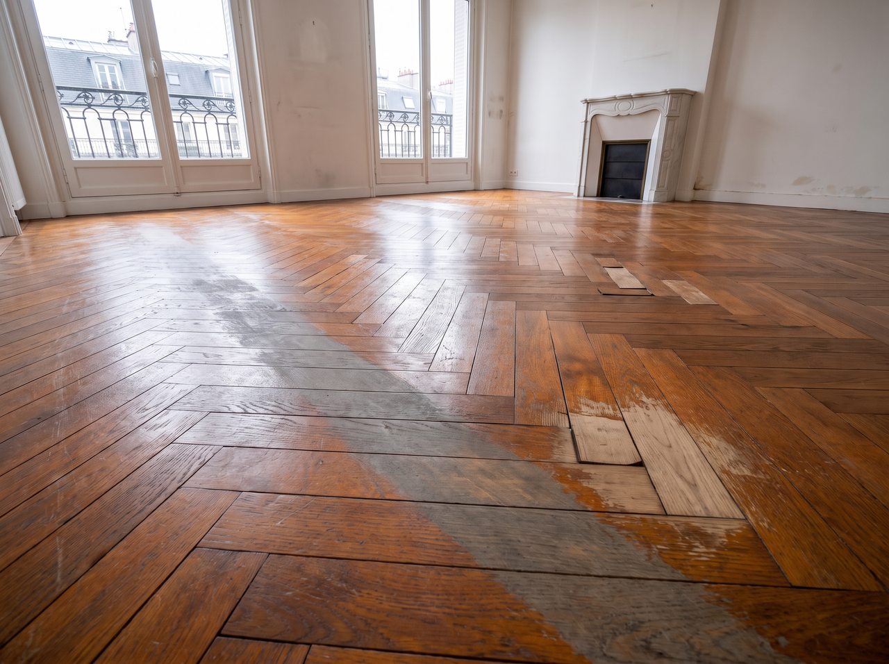 Vue avant rénovation illustrative : Parquet