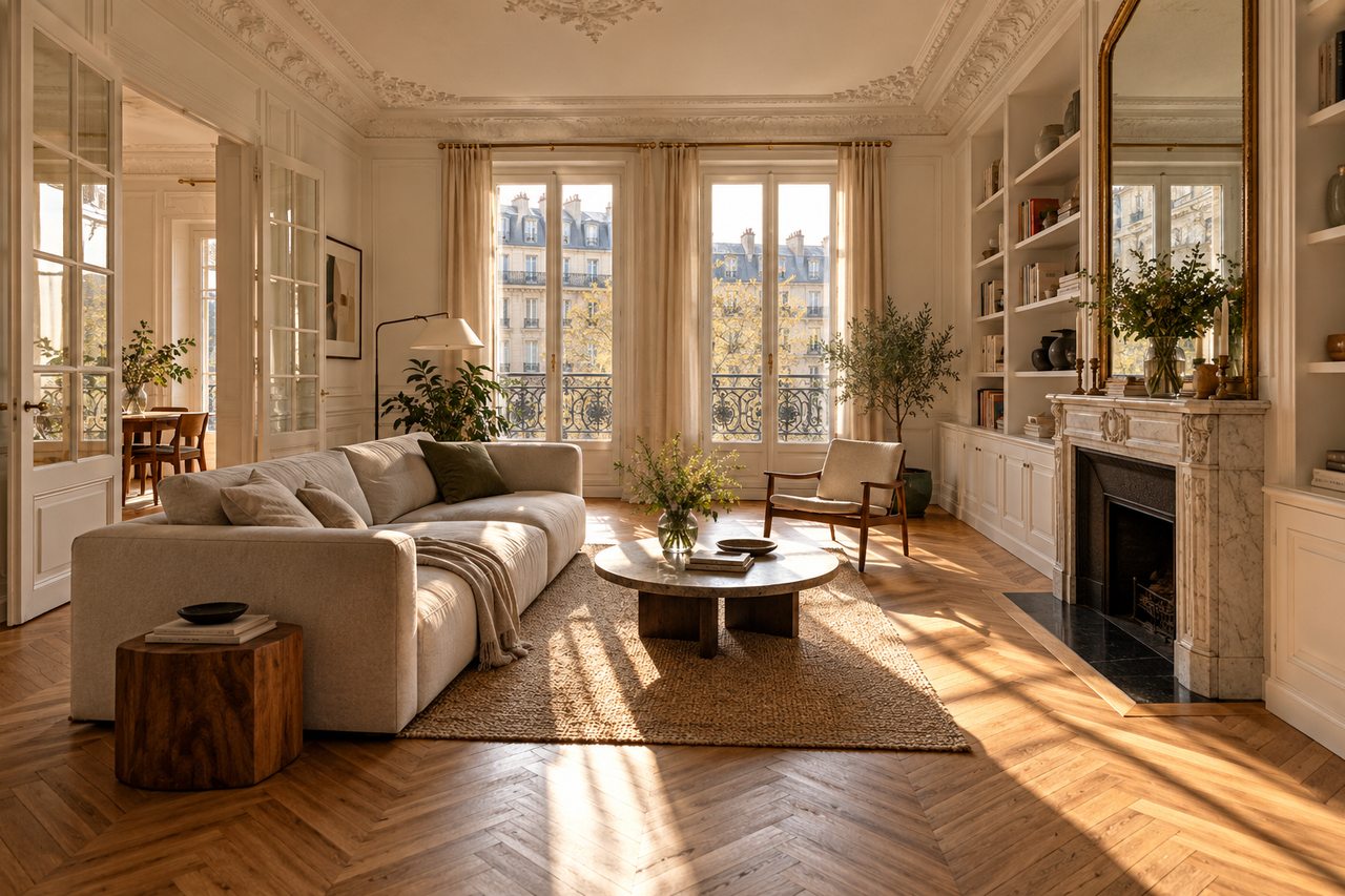 Intérieur rénové lumineux